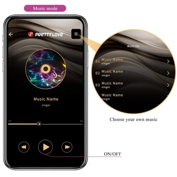 APP Series Pretty Love Billy Vibrator met App-besturing, G-spot en Clitoris, paars APP Series Pretty Love Billy Vibrator met App-besturing, G-spot en Clitoris, paars