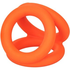 Calexotics Alpha Tri-Ring Orange Penis Ring made of Liquid Silicone Calexotics Alpha Tri-Ring Orange Penis Ring made of Liquid Silicone - Image 3