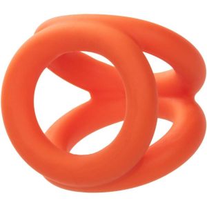 Calexotics Alpha Tri-Ring Orange Penis Ring made of Liquid Silicone Calexotics Alpha Tri-Ring Orange Penis Ring made of Liquid Silicone - Image 4