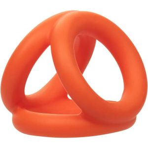 Calexotics Alpha Tri-Ring Orange Penis Ring made of Liquid Silicone Calexotics Alpha Tri-Ring Orange Penis Ring made of Liquid Silicone - Image 5