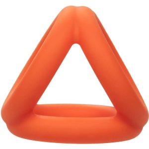 Calexotics Alpha Tri-Ring Orange Penis Ring made of Liquid Silicone Calexotics Alpha Tri-Ring Orange Penis Ring made of Liquid Silicone - Image 8