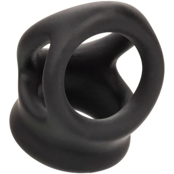 Calexotics Alpha Dual Cage Ring Penisring van vloeibaar siliconen zwart Calexotics Alpha Dual Cage Ring Penisring van vloeibaar siliconen zwart