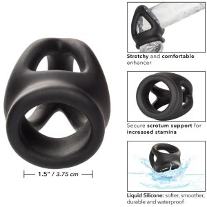 Calexotics Alpha Dual Cage Ring Penisring van vloeibaar siliconen zwart Calexotics Alpha Dual Cage Ring Penisring van vloeibaar siliconen zwart - Afbeelding 10