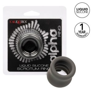 Calexotics Alpha Scrotum Dehnungsring van vloeibaar siliconen zwart Calexotics Alpha Scrotum Dehnungsring van vloeibaar siliconen zwart - Afbeelding 1