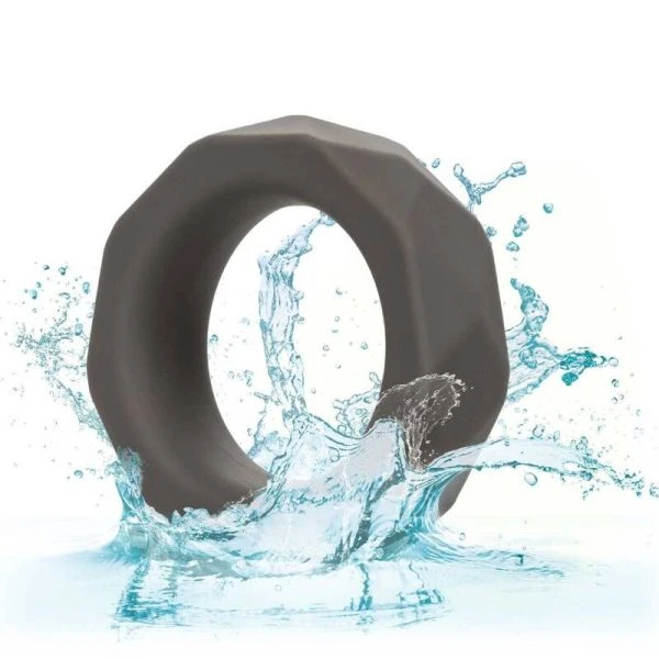 Calexotics Alpha Prolong Prismatische Penisring van vloeibaar siliconen Grijs