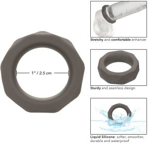 Calexotics Alpha Prolong Prismatische Penisring van vloeibaar siliconen Grijs Calexotics Alpha Prolong Prismatische Penisring van vloeibaar siliconen Grijs - Afbeelding 7