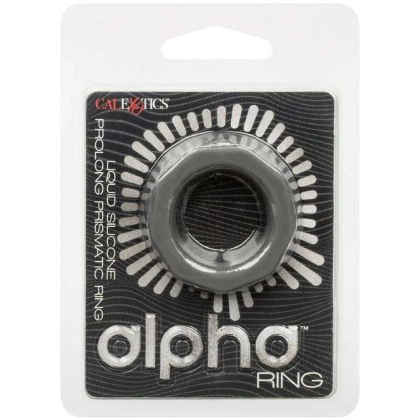 Calexotics Alpha Prolong Prismatische Penisring van vloeibaar siliconen Grijs