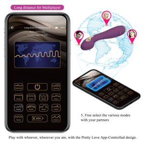 APP Series Pretty Love Hector Elektroschokvibrator met app-bediening, paars APP Series Pretty Love Hector Elektroschokvibrator met app-bediening, paars - Afbeelding 12