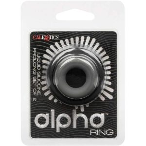 Calexotics Alpha Prolong Penisring Set met 2 Ringen Grijs Calexotics Alpha Prolong Penisring Set met 2 Ringen Grijs - Afbeelding 2