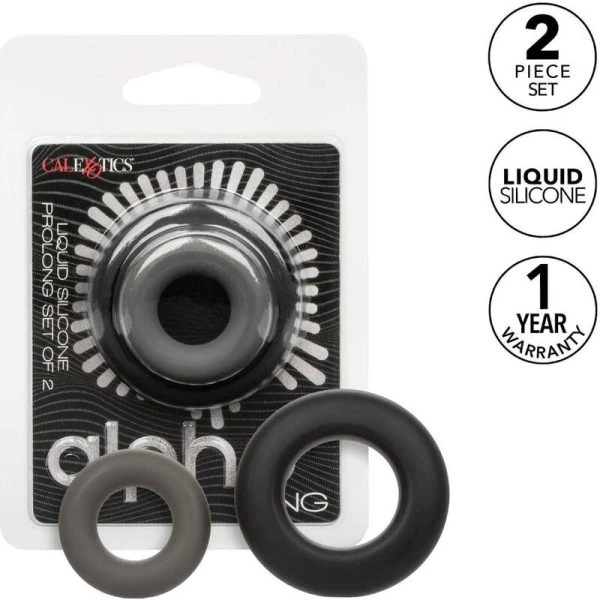 Calexotics Alpha Prolong Penisring Set met 2 Ringen Grijs