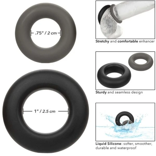 Calexotics Alpha Prolong Penisring Set met 2 Ringen Grijs