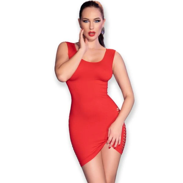 Chilirose Dresses naadloze dessousjurk CR 4622 in Rood, S/M