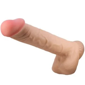 Pretty Love Sliding Skin Series Realistic Dildo with Suction Cup, Flesh