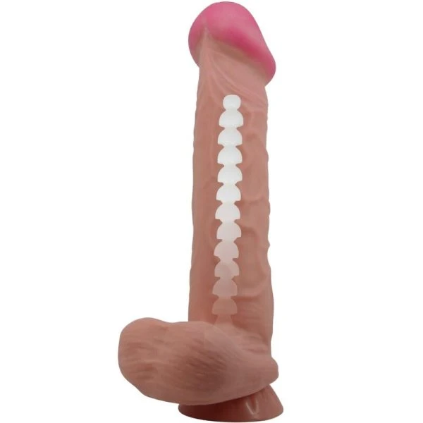 Pretty Love Realistischer Dildo mit Sliding Skin und Saugnapf braun
