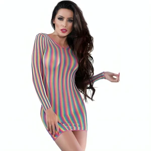 Chilirose Dresses nahtloses Minikleid CR 4334 S/M mehrfarbig