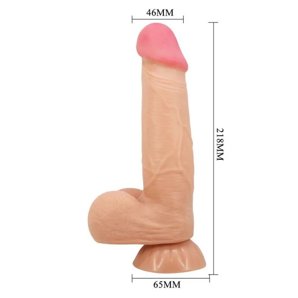 Pretty Love Sliding Skin Dildo met glijdende huid en zuignap