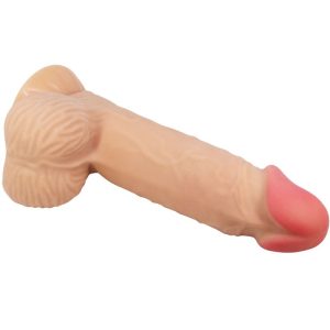 Pretty Love Sliding Skin Series Realistischer Dildo mit gleitender Haut, fleischfarben – Bild 4