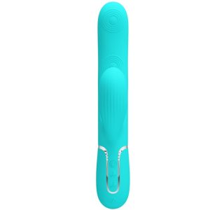 High Tech Pretty Love Perlita Rabbit-Vibrator 3-in-1 met clitorisstimulator, aquagroen High Tech Pretty Love Perlita Rabbit-Vibrator 3-in-1 met clitorisstimulator, aquagroen - Afbeelding 2