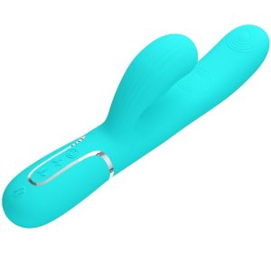 High Tech Pretty Love Perlita Rabbit-Vibrator 3-in-1 met clitorisstimulator, aquagroen High Tech Pretty Love Perlita Rabbit-Vibrator 3-in-1 met clitorisstimulator, aquagroen - Afbeelding 3