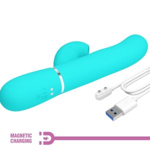 High Tech Pretty Love Perlita Rabbit-Vibrator 3-in-1 met clitorisstimulator, aquagroen High Tech Pretty Love Perlita Rabbit-Vibrator 3-in-1 met clitorisstimulator, aquagroen - Afbeelding 9
