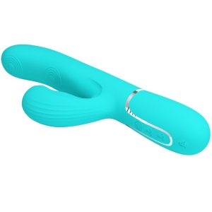 High Tech Pretty Love Perlita Rabbit-Vibrator 3-in-1 met clitorisstimulator, aquagroen High Tech Pretty Love Perlita Rabbit-Vibrator 3-in-1 met clitorisstimulator, aquagroen - Afbeelding 5