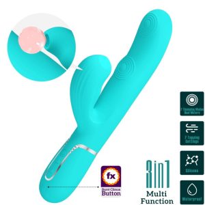 High Tech Pretty Love Perlita Rabbit-Vibrator 3-in-1 met clitorisstimulator, aquagroen High Tech Pretty Love Perlita Rabbit-Vibrator 3-in-1 met clitorisstimulator, aquagroen - Afbeelding 10