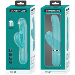 High Tech Pretty Love Perlita Rabbit-Vibrator 3-in-1 met clitorisstimulator, aquagroen High Tech Pretty Love Perlita Rabbit-Vibrator 3-in-1 met clitorisstimulator, aquagroen - Afbeelding 11
