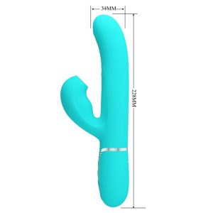 High Tech Pretty Love Perlita Rabbit-Vibrator 3-in-1 met clitorisstimulator, aquagroen High Tech Pretty Love Perlita Rabbit-Vibrator 3-in-1 met clitorisstimulator, aquagroen - Afbeelding 7