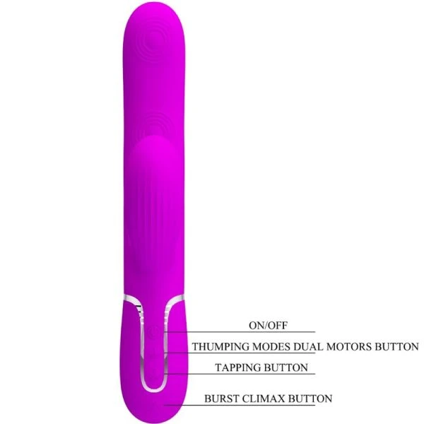 High Tech Pretty Love Perlita Multifunctionele 3-in-1-G-Punt-Vibrator Paars