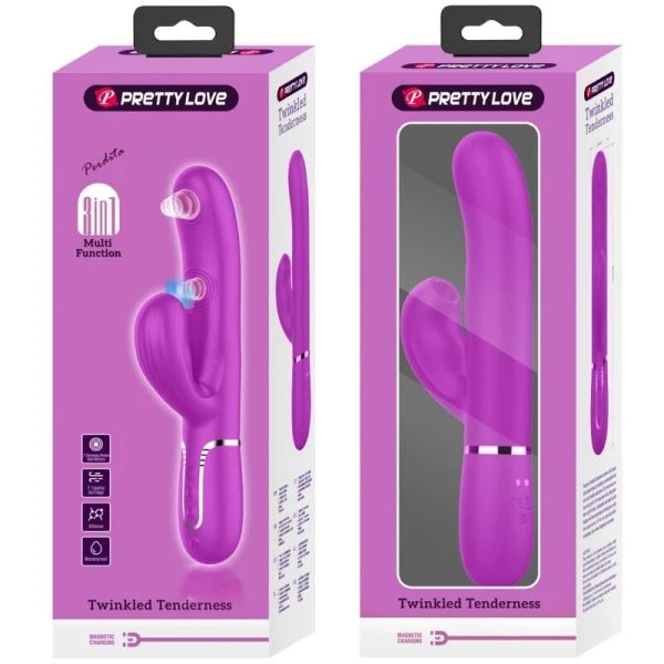 High Tech Pretty Love Perlita Multifunctionele 3-in-1-G-Punt-Vibrator Paars