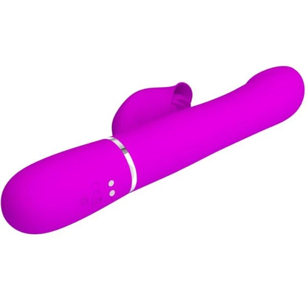 High Tech Pretty Love Rabbit Vibrator met Parels, Trilling en Clitorisstimulator, paars