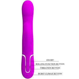 High Tech Pretty Love Rabbit Vibrator met Parels, Trilling en Clitorisstimulator, paars High Tech Pretty Love Rabbit Vibrator met Parels, Trilling en Clitorisstimulator, paars - Afbeelding 8