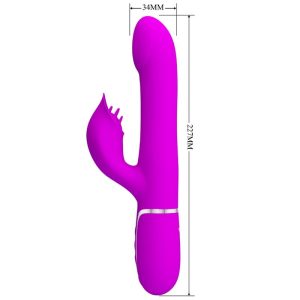 High Tech Pretty Love Rabbit Vibrator met Parels, Trilling en Clitorisstimulator, paars High Tech Pretty Love Rabbit Vibrator met Parels, Trilling en Clitorisstimulator, paars - Afbeelding 7