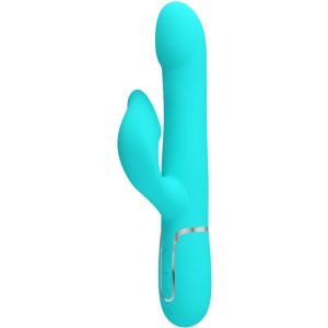High Tech Pretty Love Rabbit Vibrator Pearls Aqua Green met clitorisstimulator High Tech Pretty Love Rabbit Vibrator Pearls Aqua Green met clitorisstimulator - Afbeelding 1
