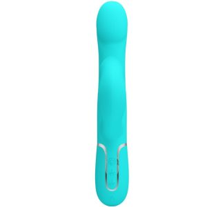 High Tech Pretty Love Rabbit Vibrator Pearls Aqua Green met clitorisstimulator High Tech Pretty Love Rabbit Vibrator Pearls Aqua Green met clitorisstimulator - Afbeelding 2