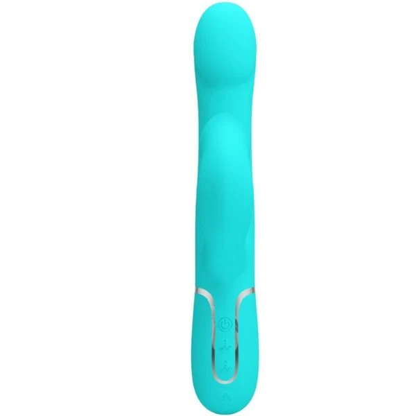 High Tech Pretty Love Rabbit Vibrator Pearls Aqua Green met clitorisstimulator High Tech Pretty Love Rabbit Vibrator Pearls Aqua Green met clitorisstimulator