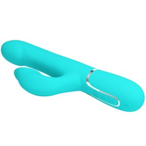 High Tech Pretty Love Rabbit Vibrator Pearls Aqua Green met clitorisstimulator High Tech Pretty Love Rabbit Vibrator Pearls Aqua Green met clitorisstimulator - Afbeelding 6