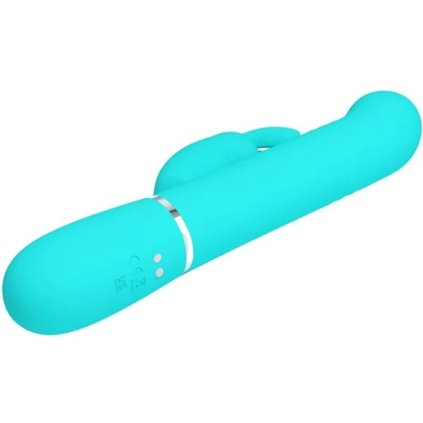 High Tech Pretty Love Coale Rabbit Vibrator mit Perlen Aquagrün