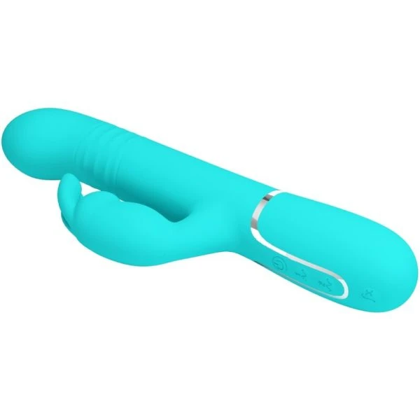 High Tech Pretty Love Coale Rabbit Vibrator mit Perlen Aquagrün