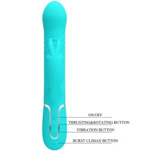 High Tech Pretty Love Coale Rabbit Vibrator mit Perlen Aquagrün High Tech Pretty Love Coale Rabbit Vibrator mit Perlen Aquagrün – Bild 8