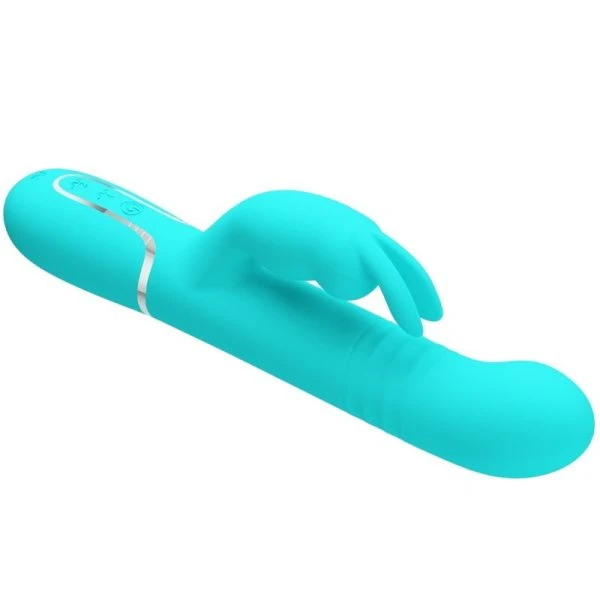 High Tech Pretty Love Coale Rabbit Vibrator mit Perlen Aquagrün