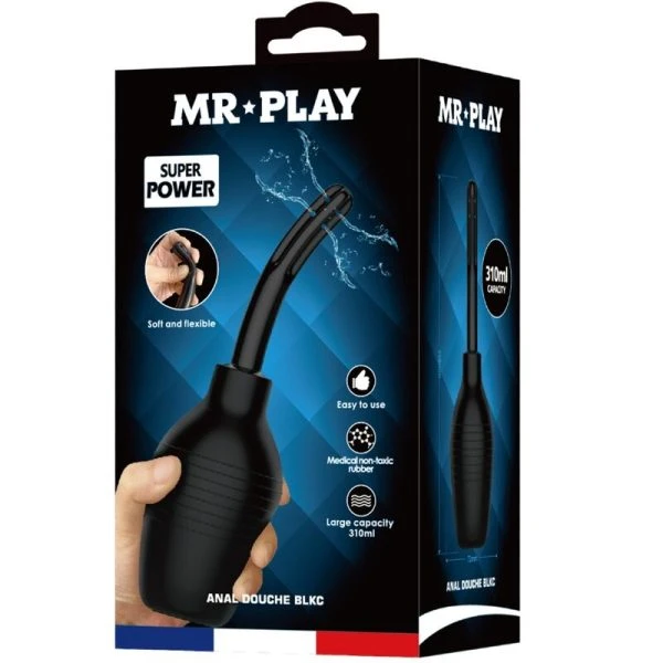 Mr Play Anal-Douche Blkc Super Power met rubberen blaas zwart Mr Play Anal-Douche Blkc Super Power met rubberen blaas zwart