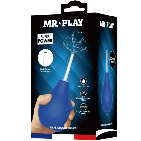 MR Play Anal-Dusche Blueb Super Power Blue mit Ballpumpe
