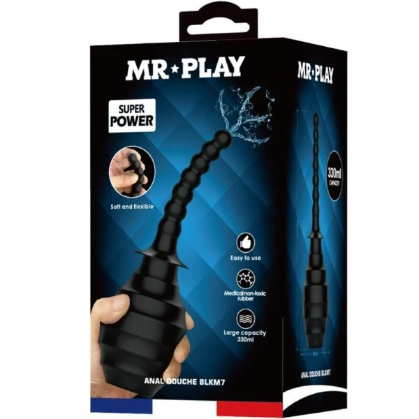 MR Play Krachtige vibrator met afstandsbediening en anusstekker, zwart MR Play Krachtige vibrator met afstandsbediening en anusstekker, zwart