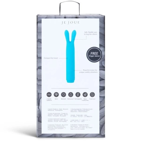 JE Joue Bullet Rabbit Minivibrator met clitoris-oortjes, teal