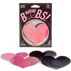 Secretplay 100% Fetish Brustwarzenabdeckungen mit Herzmotiv, holografisch, 2 Paar Secretplay 100% Fetish Brustwarzenabdeckungen mit Herzmotiv, holografisch, 2 Paar – Bild 1