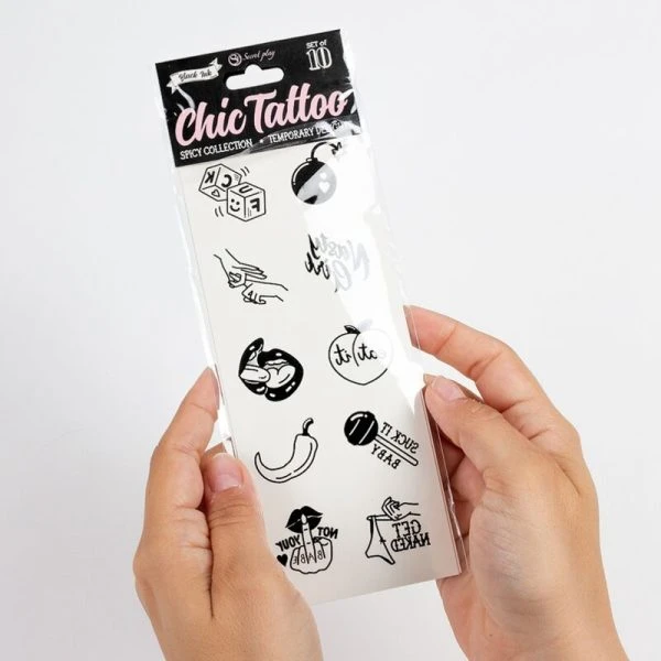 Secretplay Temporäre Tattoos Set Spicy Collection 10 Motive
