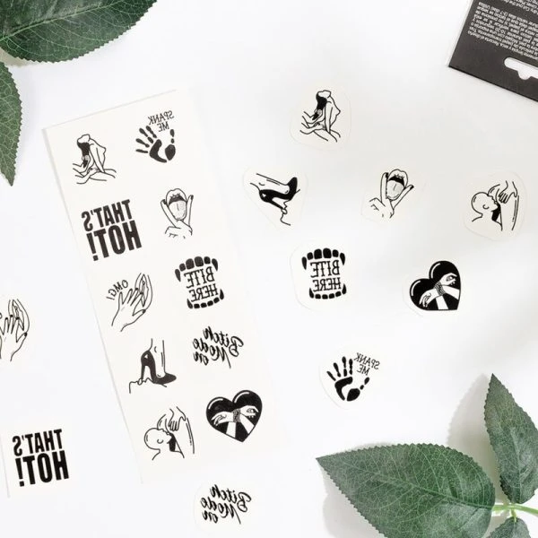 Secretplay temporäre Tattoos Set Kinky Collection 10 Motive