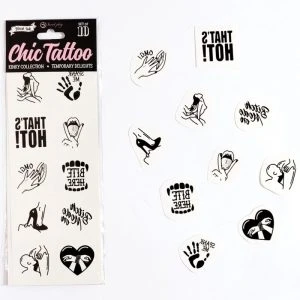 Secretplay tijdelijke tattoos set Kinky Collection 10 motieven