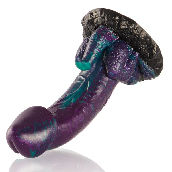 Epic Basilisk Silikon-Dildo mit doppelter Schuppenstruktur, kleine Größe